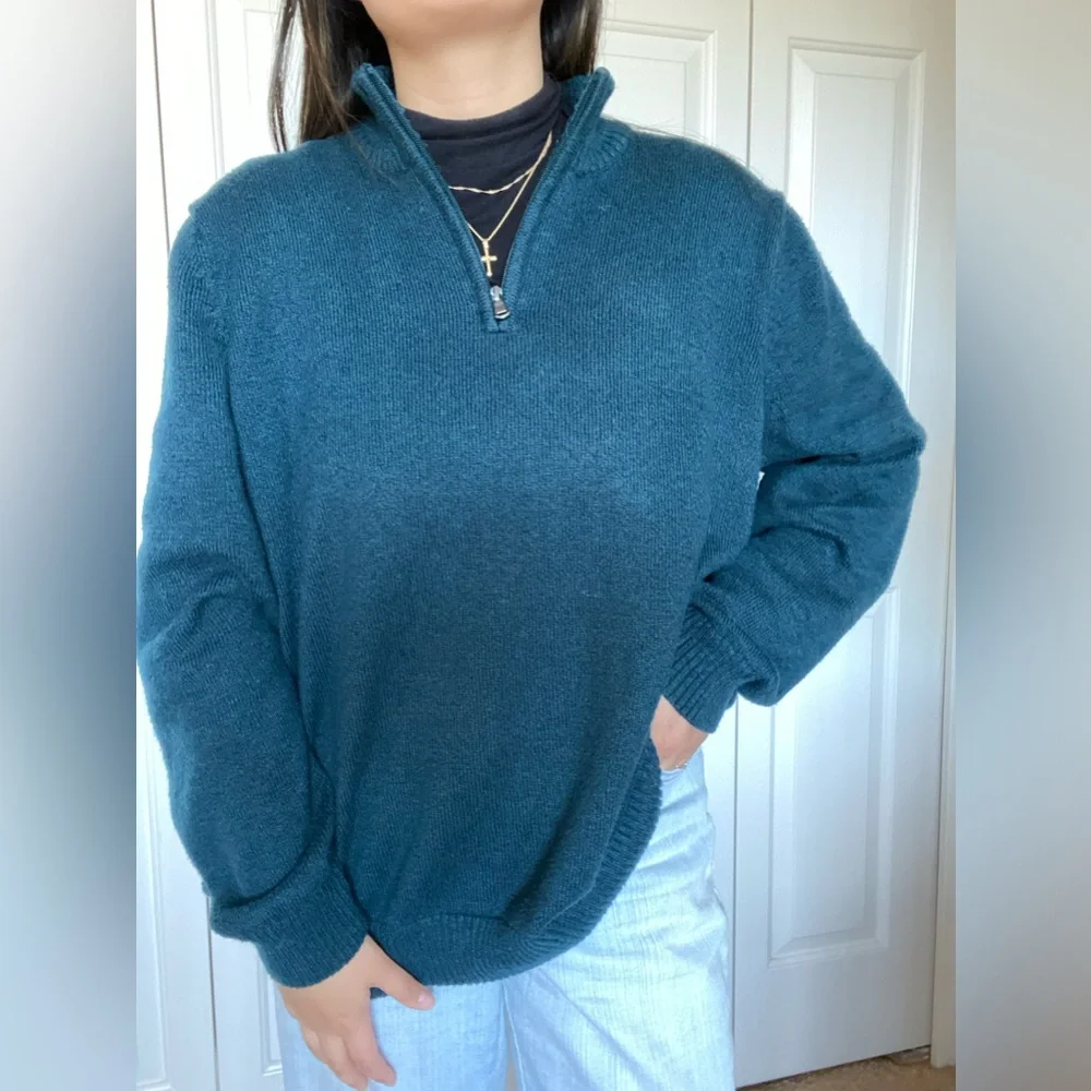 Turquoise Quarter Zip - Picture 4 of 4